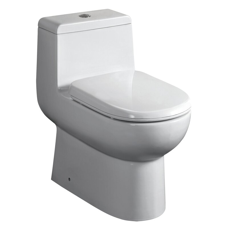 Whitehaus Collection Magicflush Dual Flush Elongated One Piece Toilet